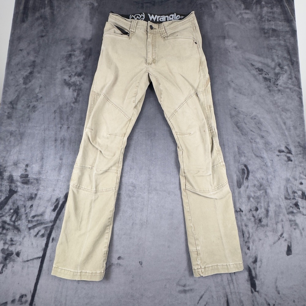 Wrangler Outdoor Pants Mens 30x32 Khaki Tan Articulated Knee NS857FK